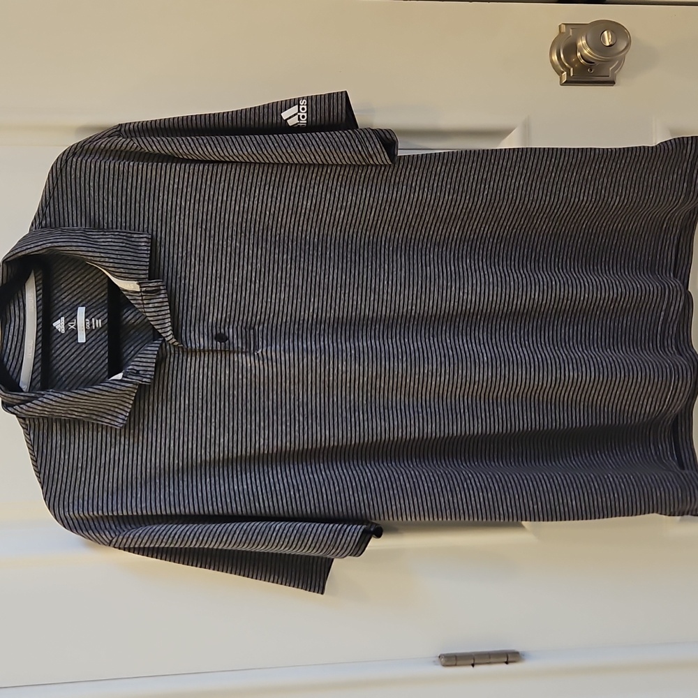 ADIDAS Men's Golf Polo Shirt BLACK‎ FEEDER STRIPE